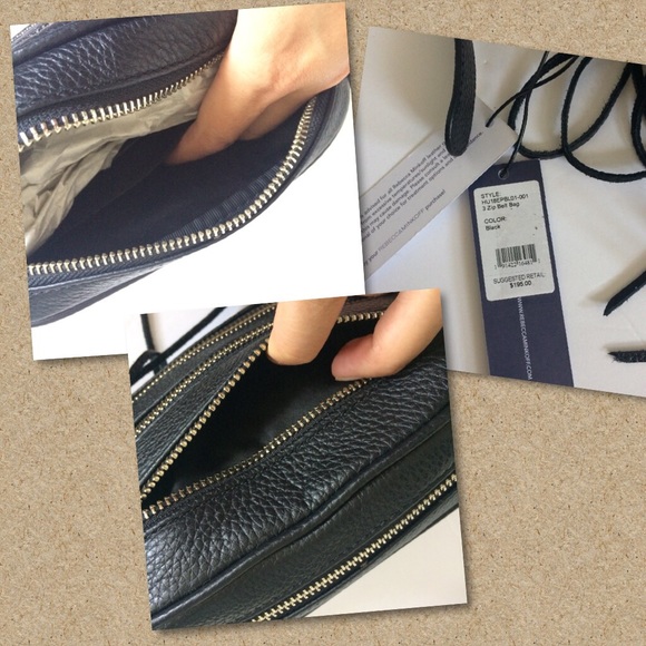 LAST ONE! Rebecca Minkoff 3-zip belt bag pebbled Black - Picture 8 of 8